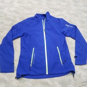 RLX Ralph Lauren Jacket Mens Small Blue Full Zip Pockets Light Weight